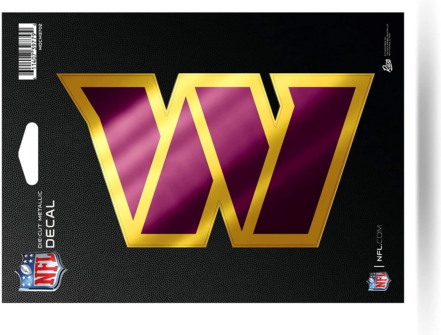 Washington Commanders Sticker Decal 5 Inch Metallic Chrome Shimmer Flat Vinyl Die Cut Auto Home Emblem 1