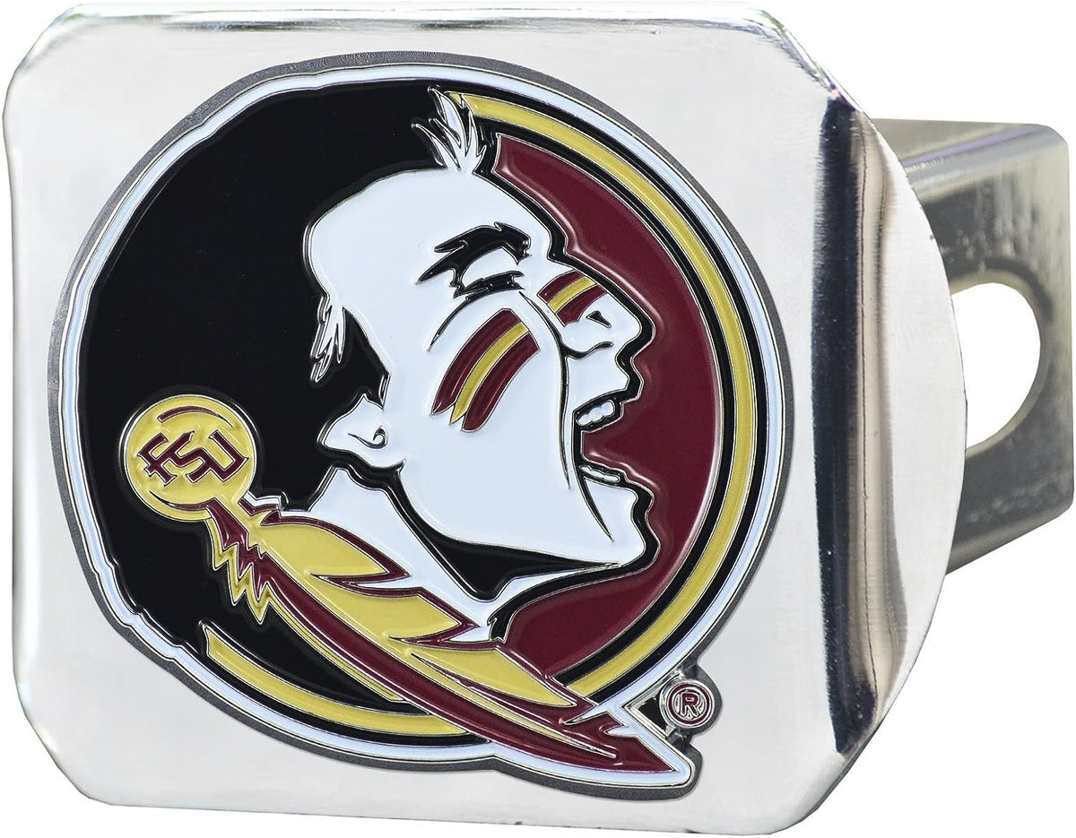Florida State University Seminoles Hitch Cover Solid Metal Color Emblem 2 Inch Square Type III