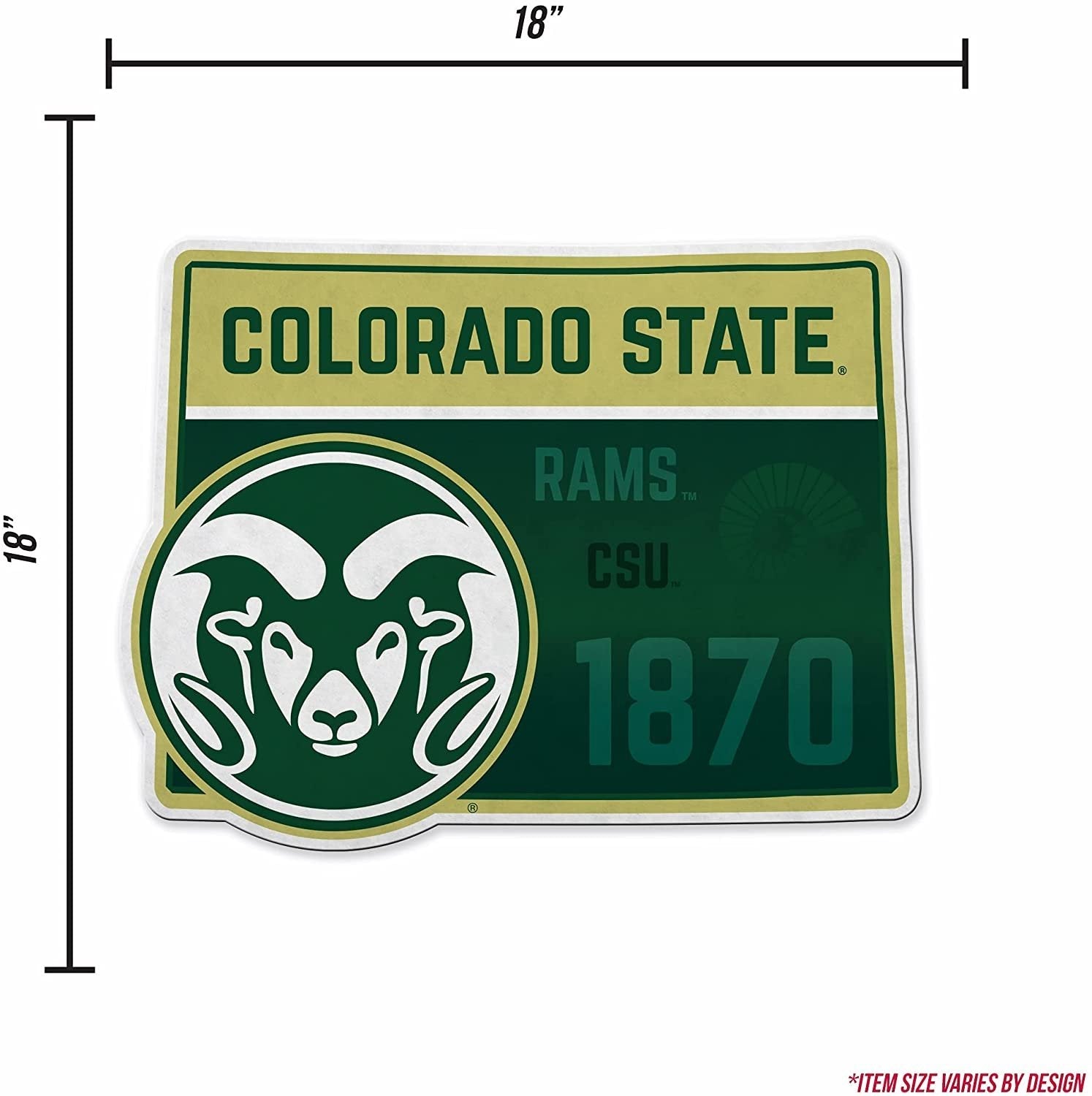 Colorado State Rams Pennant State Shape 18 Inch Soft Felt University of 4