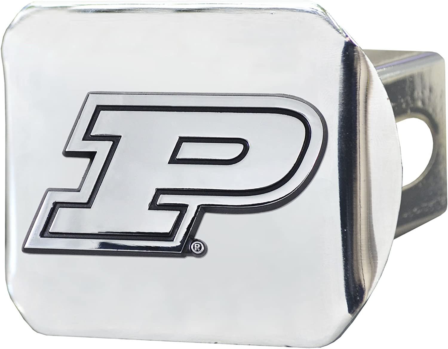Purdue University Boilermakers Hitch Cover Solid Metal with Raised Chrome Metal Emblem 2" Square Type III 1