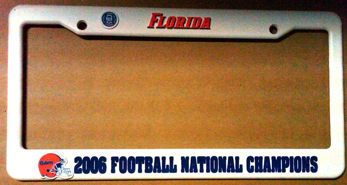 University of Florida Gators 2006 Champions Plastic License Plate Tag Frame Tag Cover