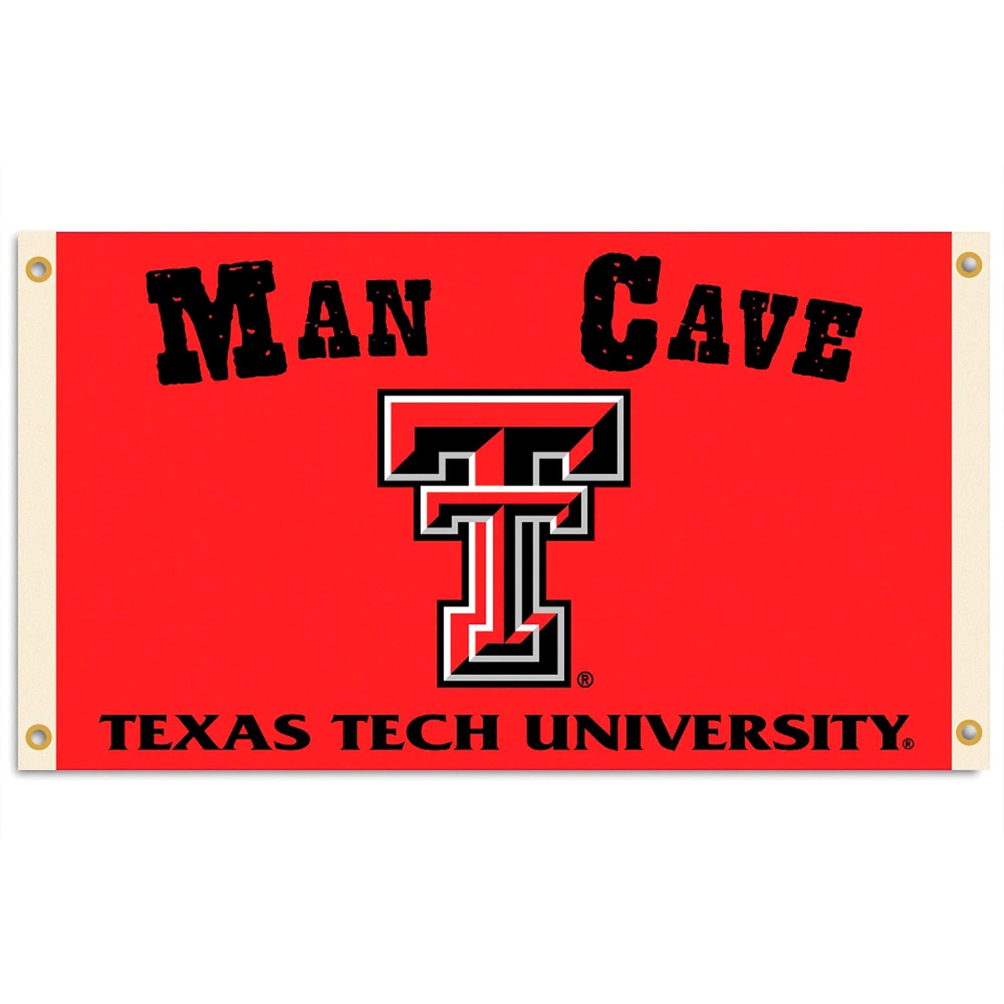 BSI Products, INC. - Texas Tech Red Raiders 3’x5’ Man Cave Flag with 4 Heavy-Duty Brass Grommets - TT Football & Basketball Pride - High Durability - Designed for Indoor Use - Great Gift Idea 1