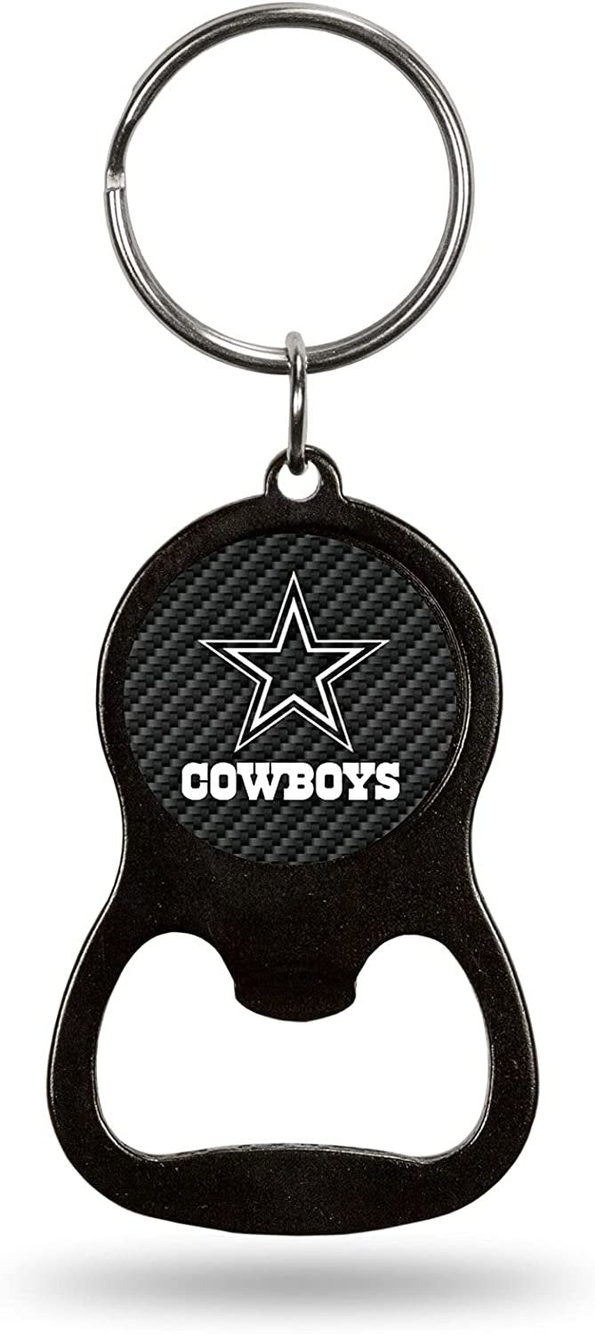 Dallas Cowboys Keychain Bottle Opener Carbon Fiber Design Metal Football 1