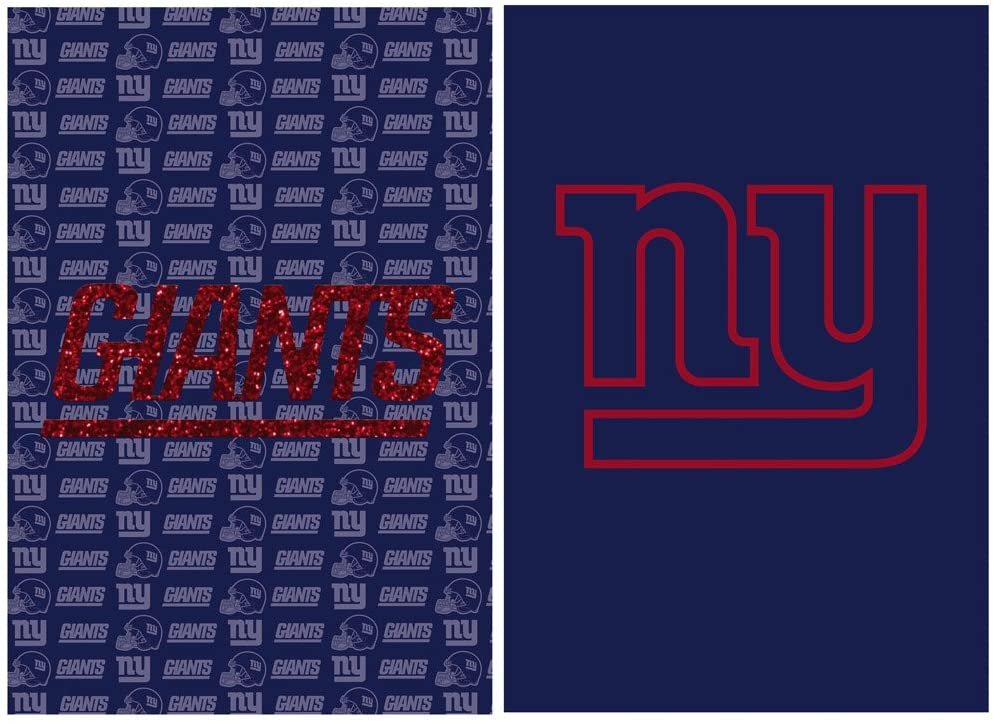New York Giants Premium Garden Flag Banner, Double Sided, Glitter Style, 13x18 Inch 1