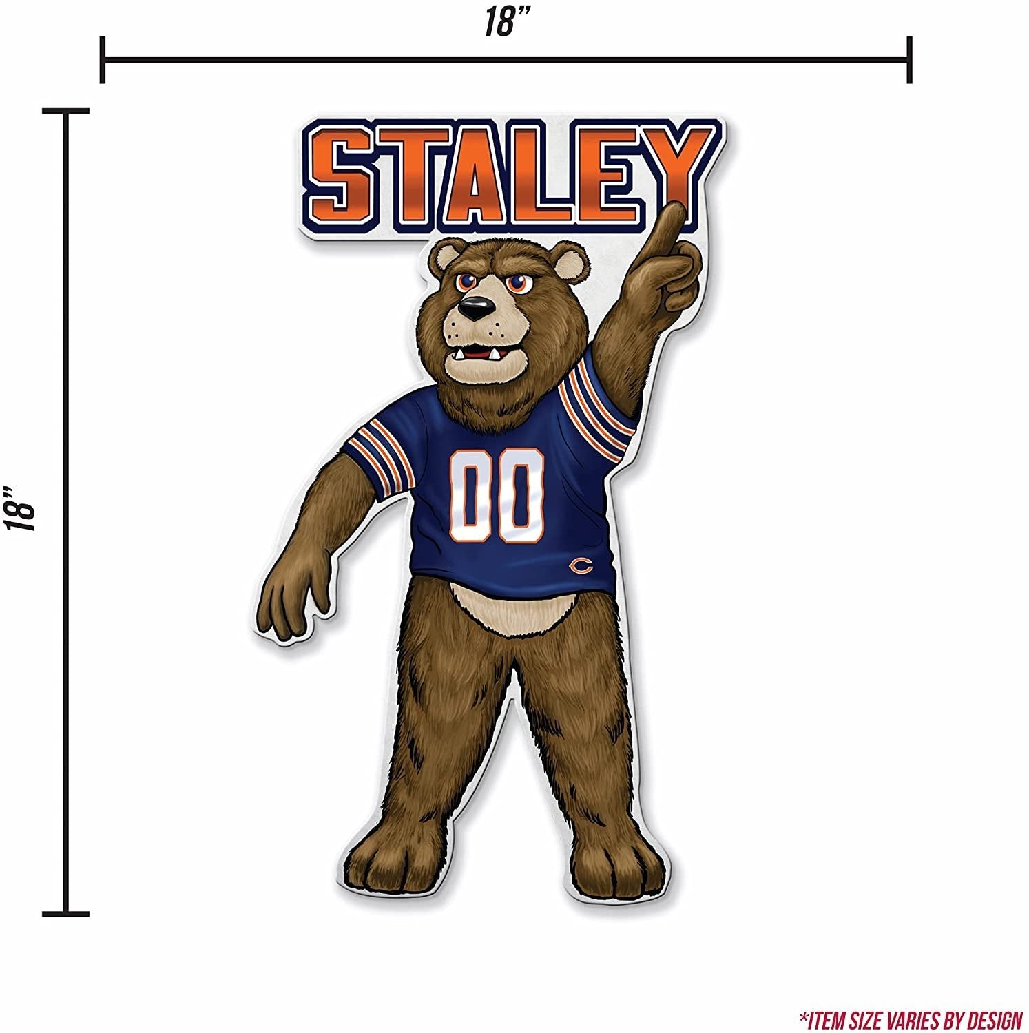 Chicago Bears Pennant Mascot Logo 18 Inch Soft Felt 5