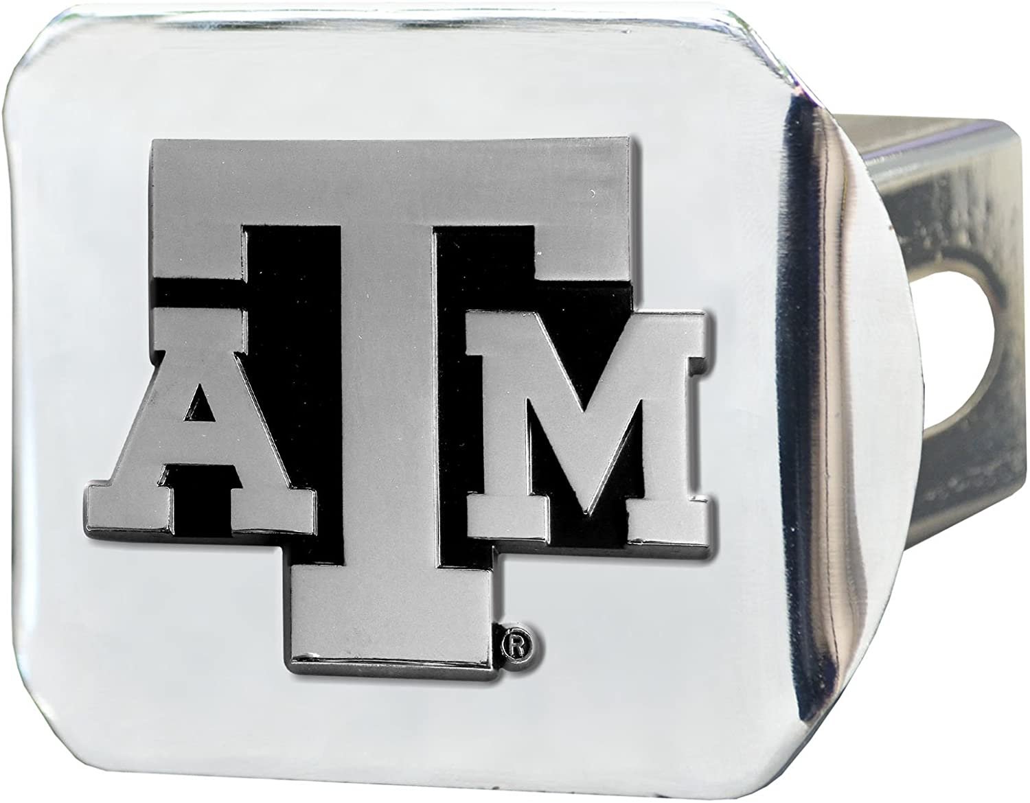 Texas A&M University Aggies Hitch Cover Solid Metal with Chrome Metal Emblem 2" Square Type III