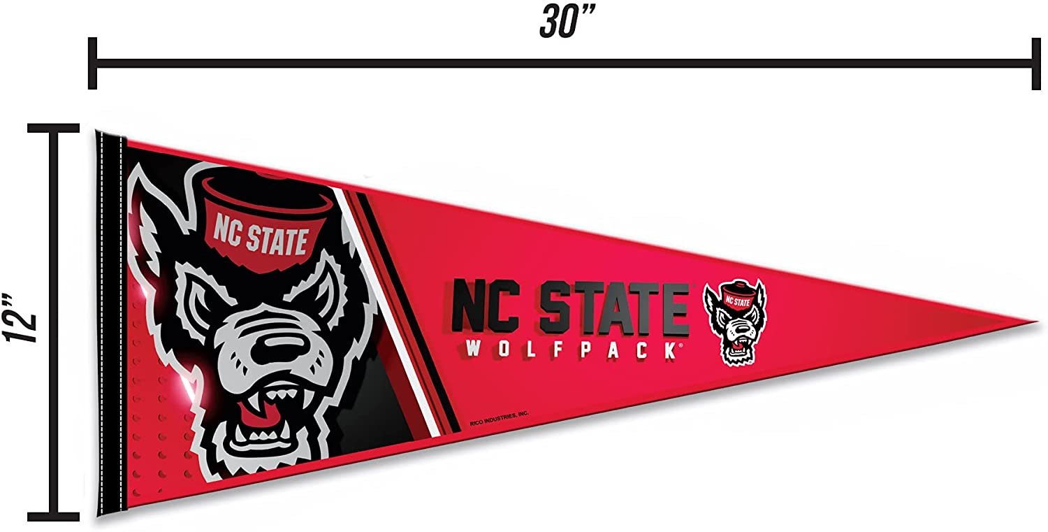 North Carolina State University Wolfpack Soft Felt Pennant, 12x30 Inch, Easy To Hang 4