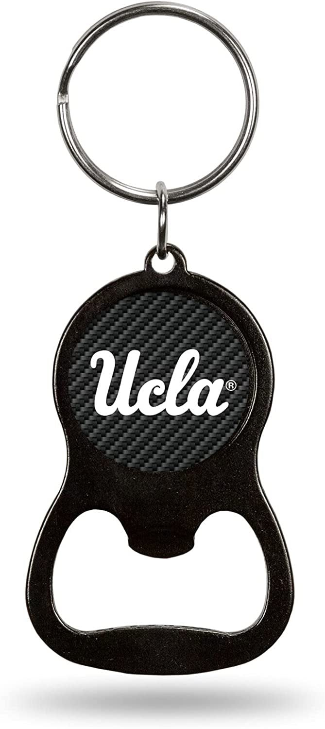 UCLA Bruins Premium Solid Metal Keychain Bottle Opener, Carbon Fiber Design