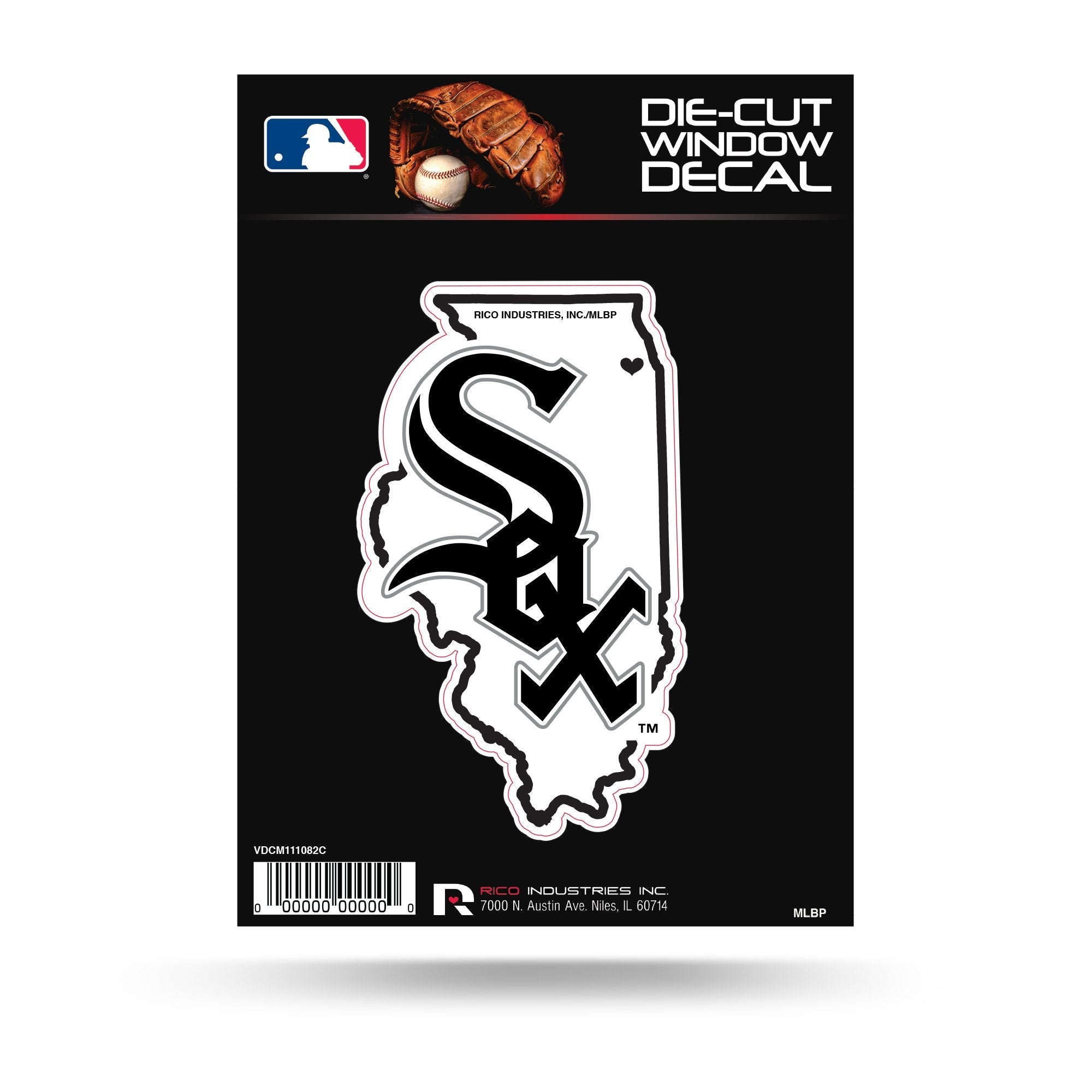 Chicago White Sox 5" Decal Sticker State Outline Flat Vinyl Die Cut Auto Home Emblem Baseball 1