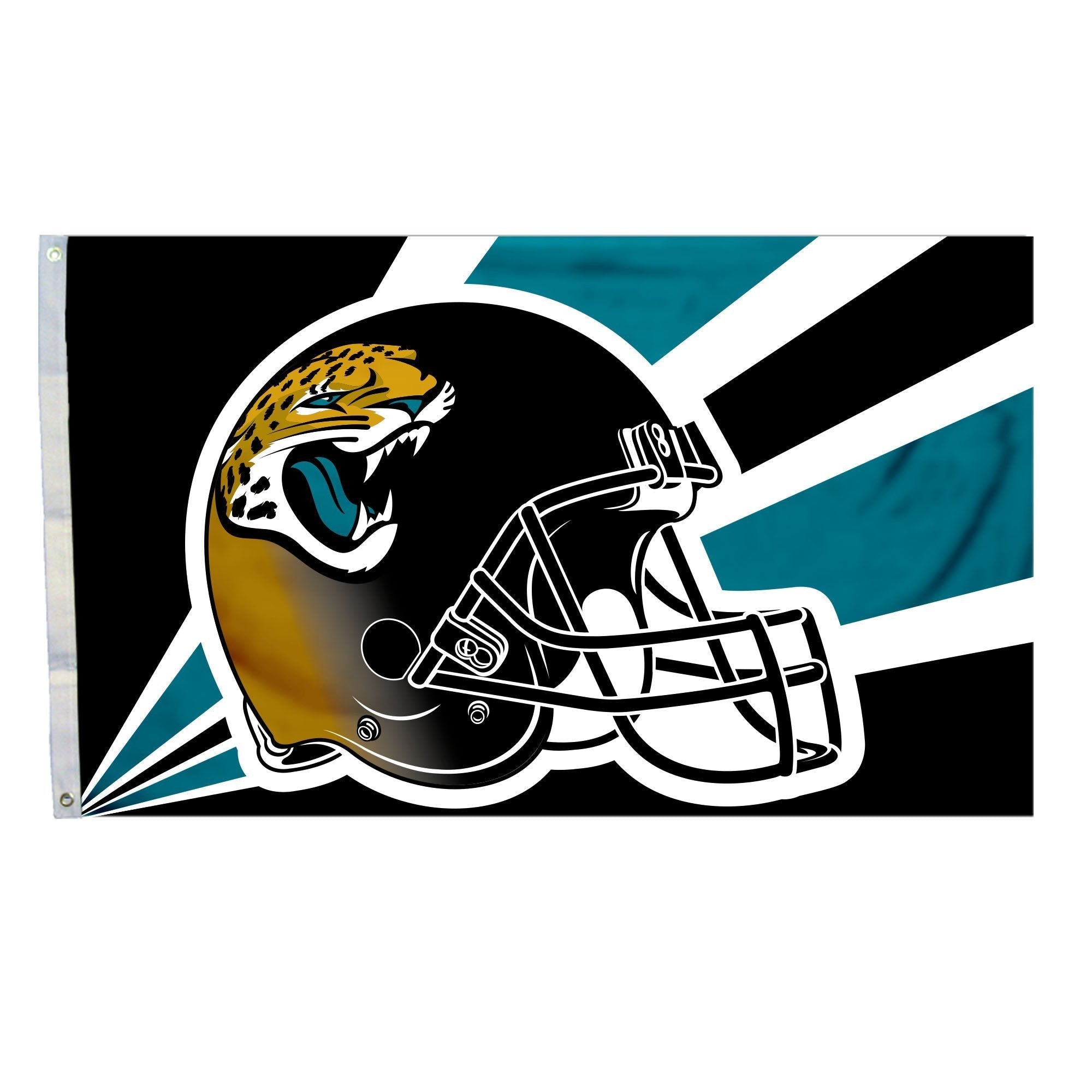 Jacksonville Jaguars Premium Flag Banner, 3x5 Feet, Helmet Design, Metal Grommets, Indoor Outdoor Display 1