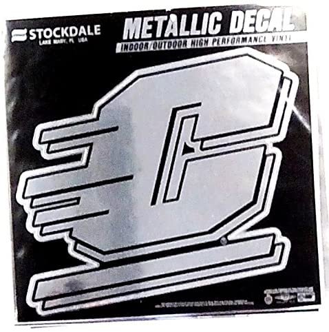 Central Michigan University Chippewas 6 Inch Sticker Decal, Metallic Chrome Shimmer Design 1