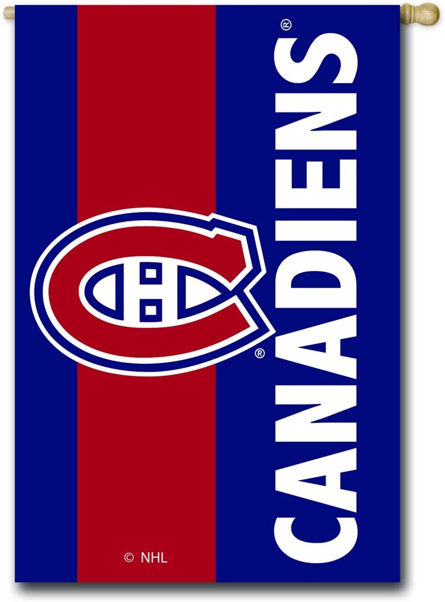 Montreal Canadiens Premium Double Sided Banner Flag Applique Embroidered 28x44 Inch Indoor Outdoor