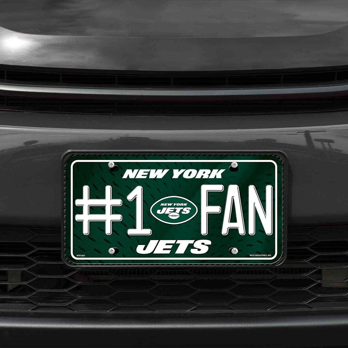 New York Jets Metal Auto Tag License Plate, #1 Fan Design, 12x6 Inch