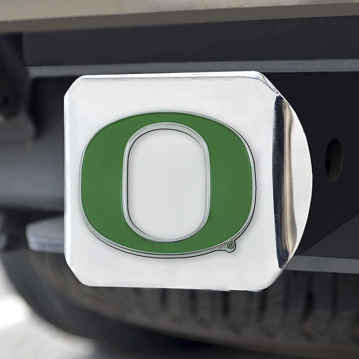 Oregon Ducks Hitch Cover Solid Metal with Raised Color Metal Emblem 2" Square Type III University of