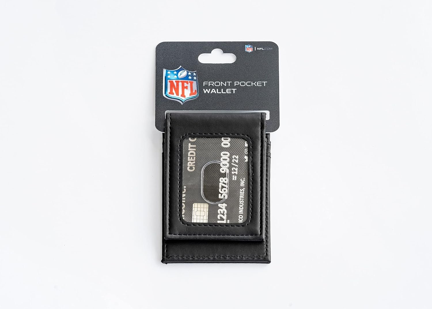 Green Bay Packers Premium Black Leather Wallet, Front Pocket Magnetic Money Clip, Laser Engraved, Vegan 4