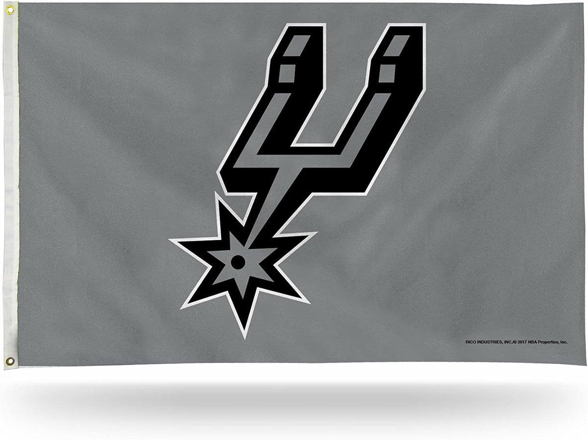 San Antonio Spurs 3' x 5' Banner Flag Single Sided Indoor or Outdoor Metal Grommets