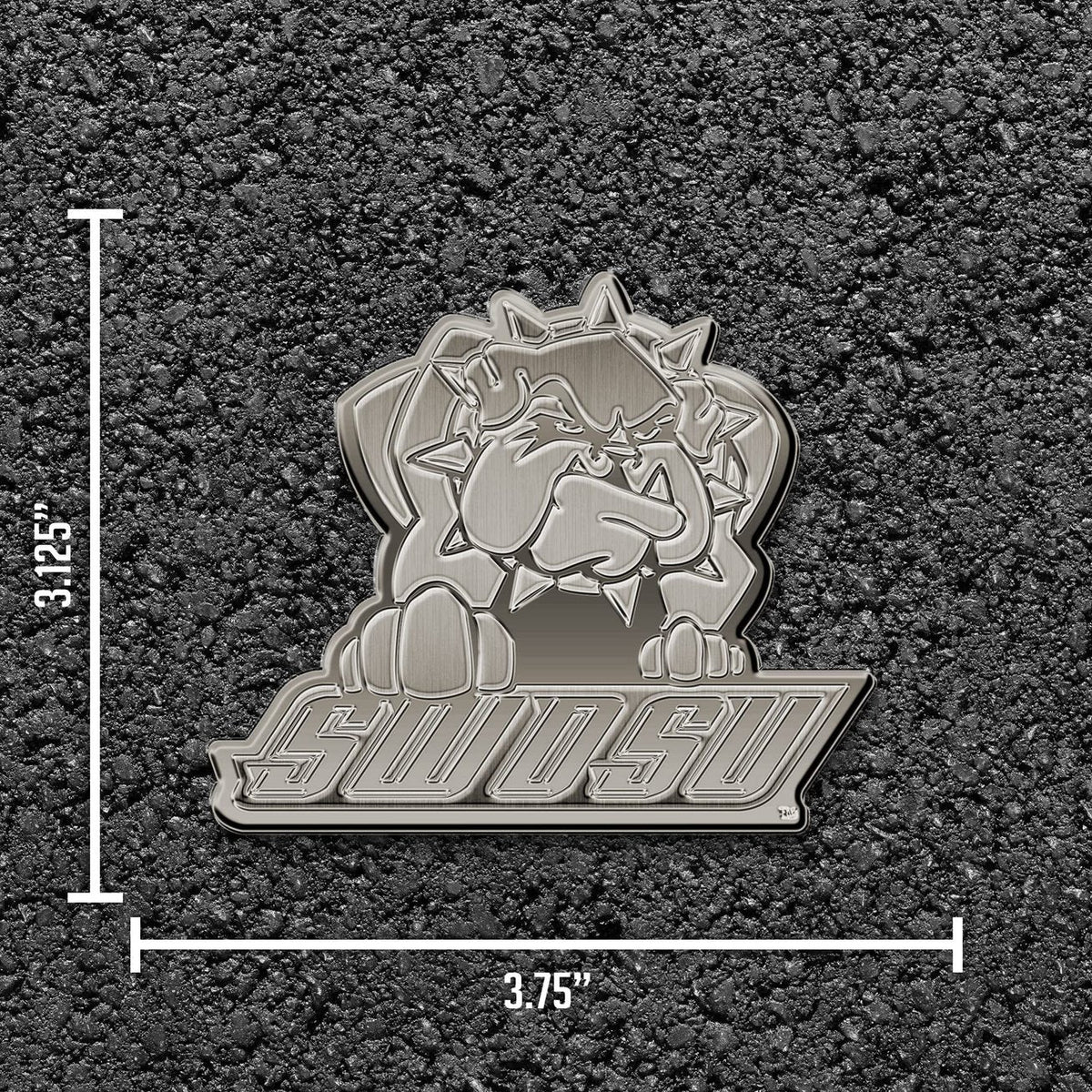 Rico Industries NCAA Southwestern Oklahoma State Bulldogs Antique Auto Emblem Antique Nickel Auto Emblem for Car/Truck/SUV 4