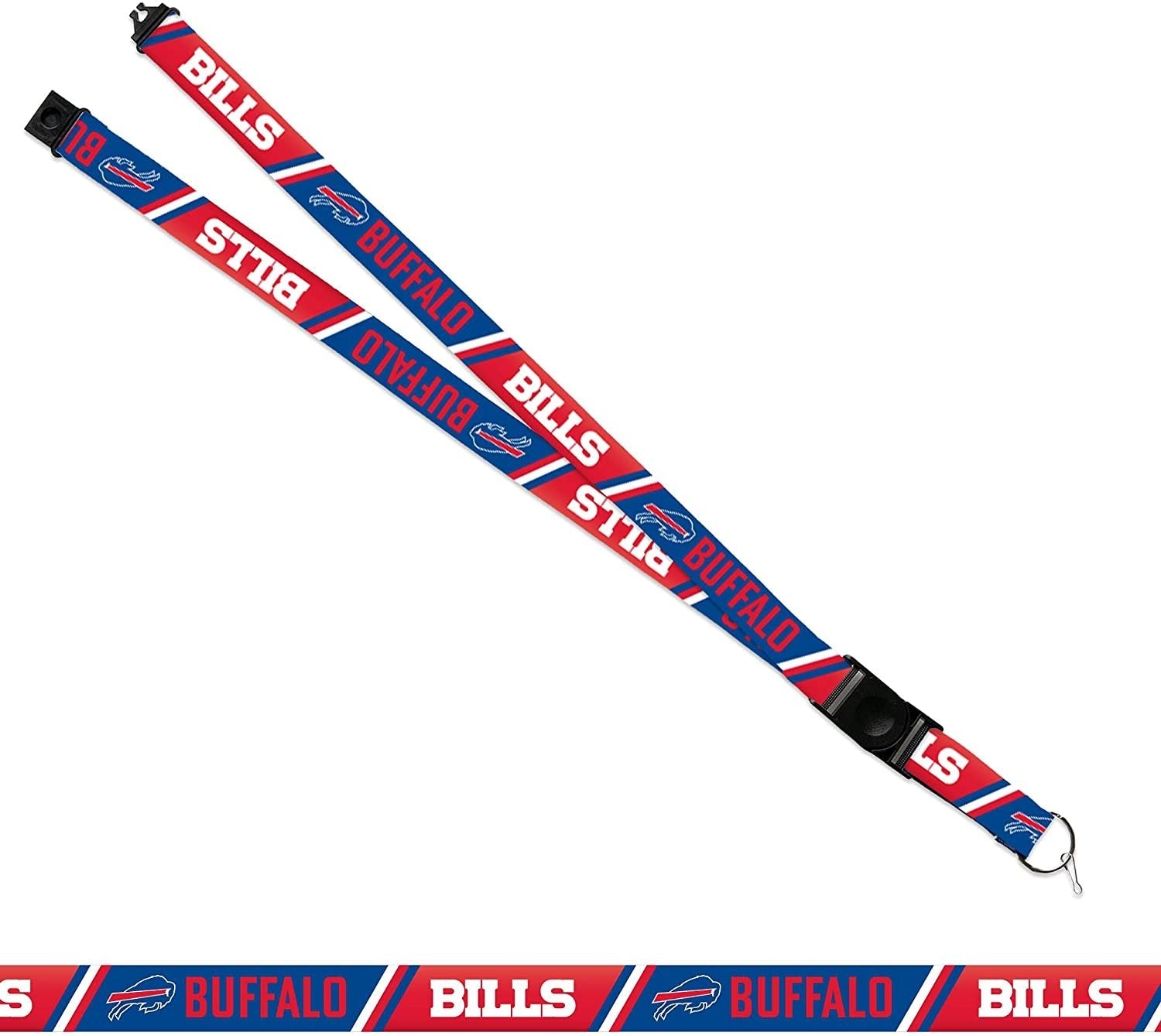 Buffalo Bills Lanyard Keychain Double Sided Breakaway Safety Design Adult 18 Inch 2