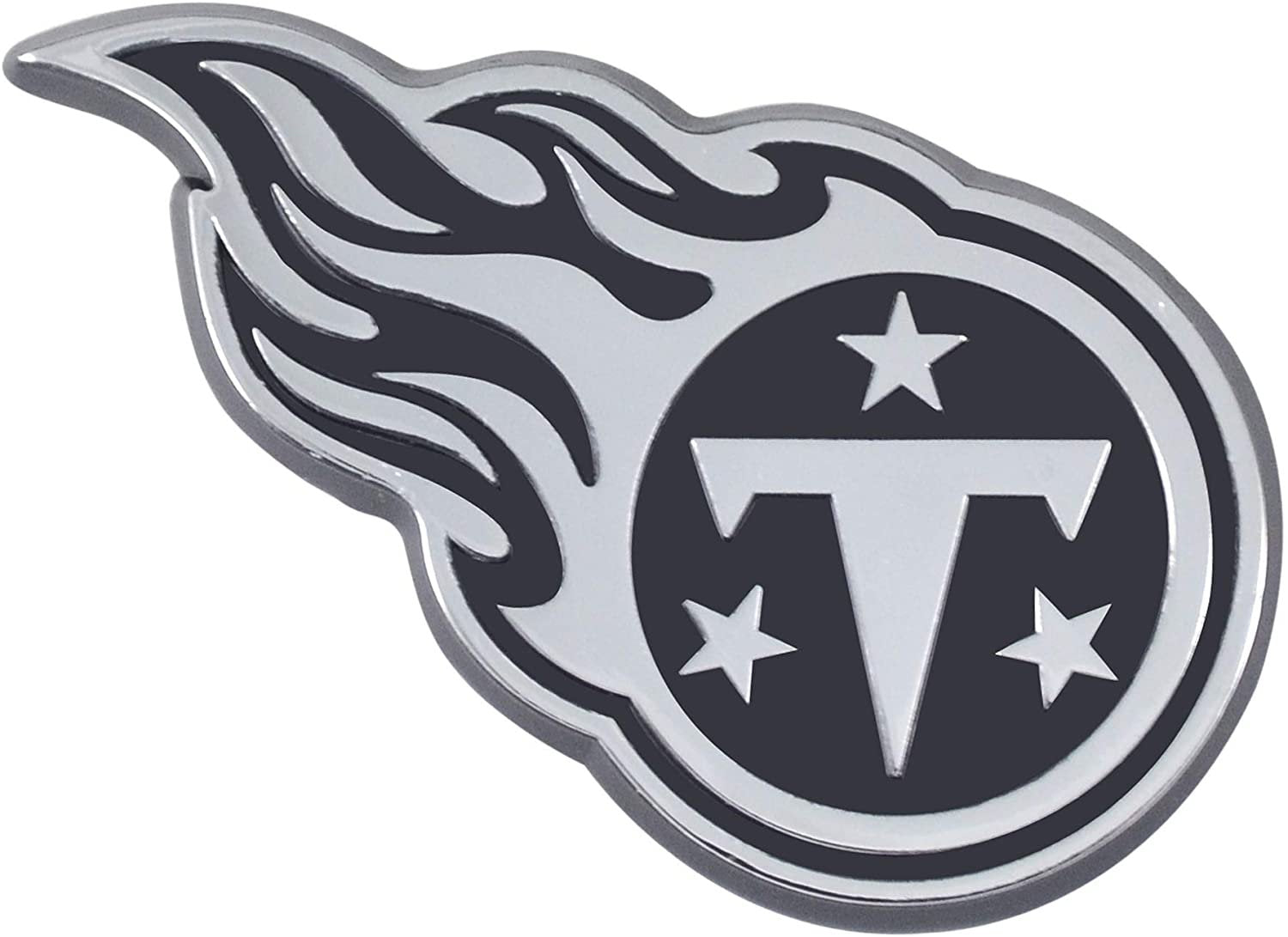 Tennessee Titans Solid Metal Raised Auto Emblem Decal Adhesive Backing 1