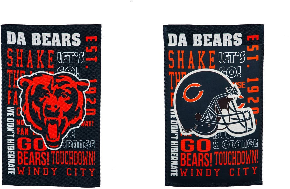 Chicago Bears Premium Garden Flag Banner, Double Sided, Fan Rules, 13x18 Inch 1