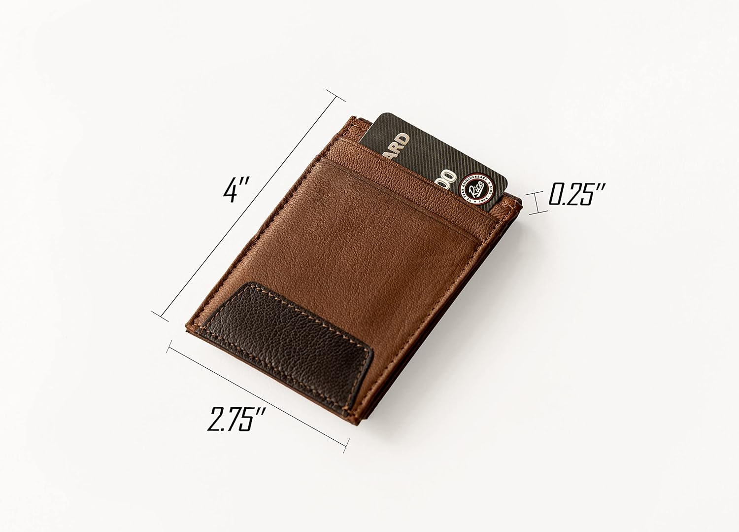 Atlanta Hawks Premium Black Leather Wallet, Front Pocket Magnetic Money Clip, Laser Engraved, Vegan 3