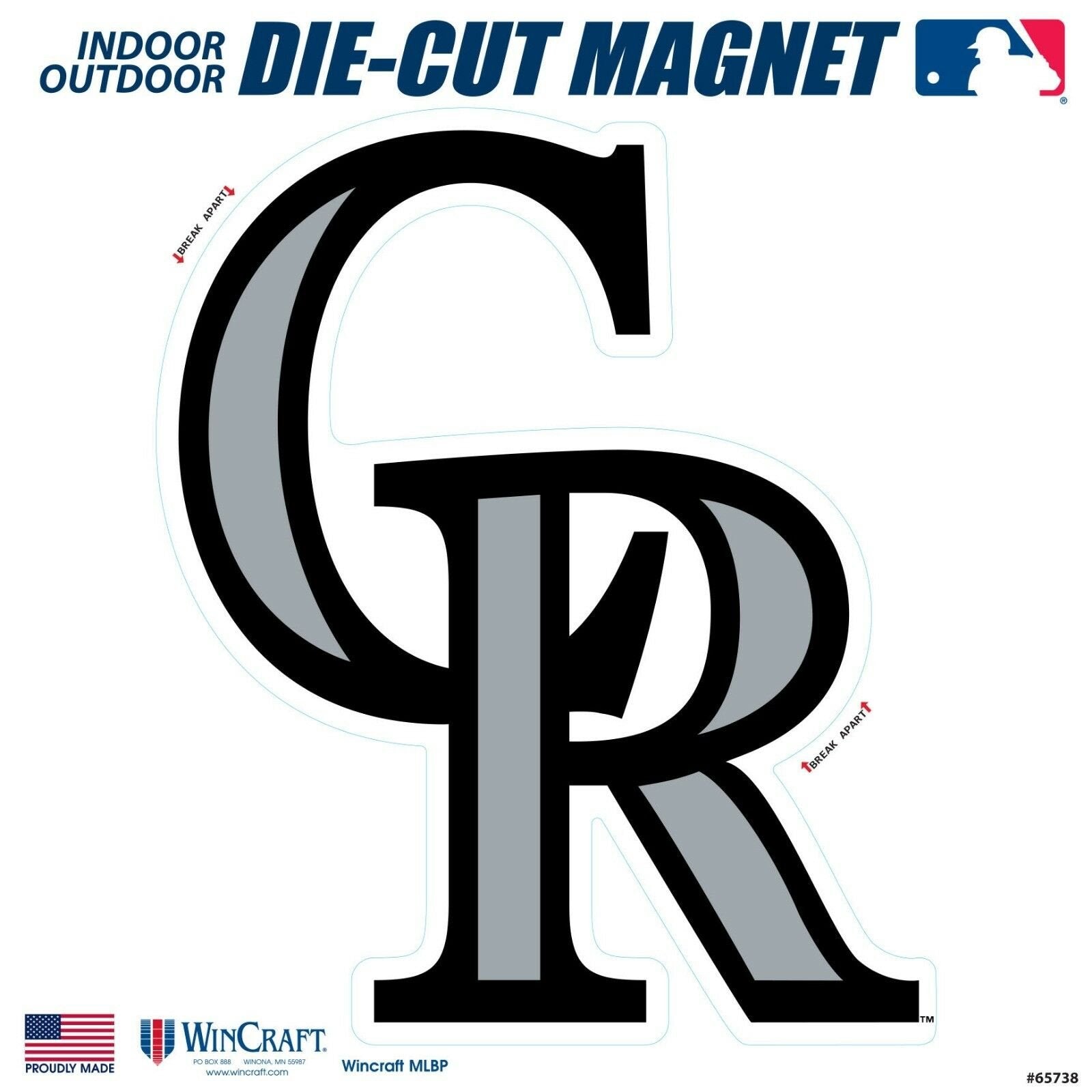 Colorado Rockies SD 12" Logo MAGNET Die Cut Vinyl Auto Home Heavy Duty Baseball