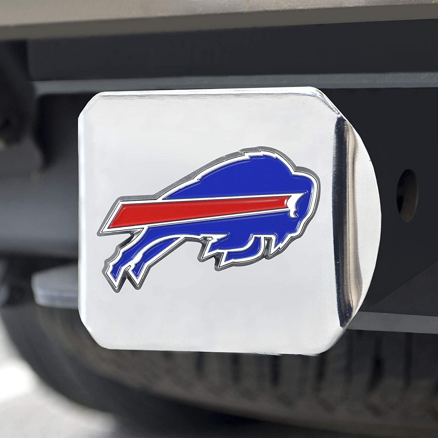 Buffalo Bills Hitch Cover Solid Metal with Raised Color Metal Emblem 2" Square Type III