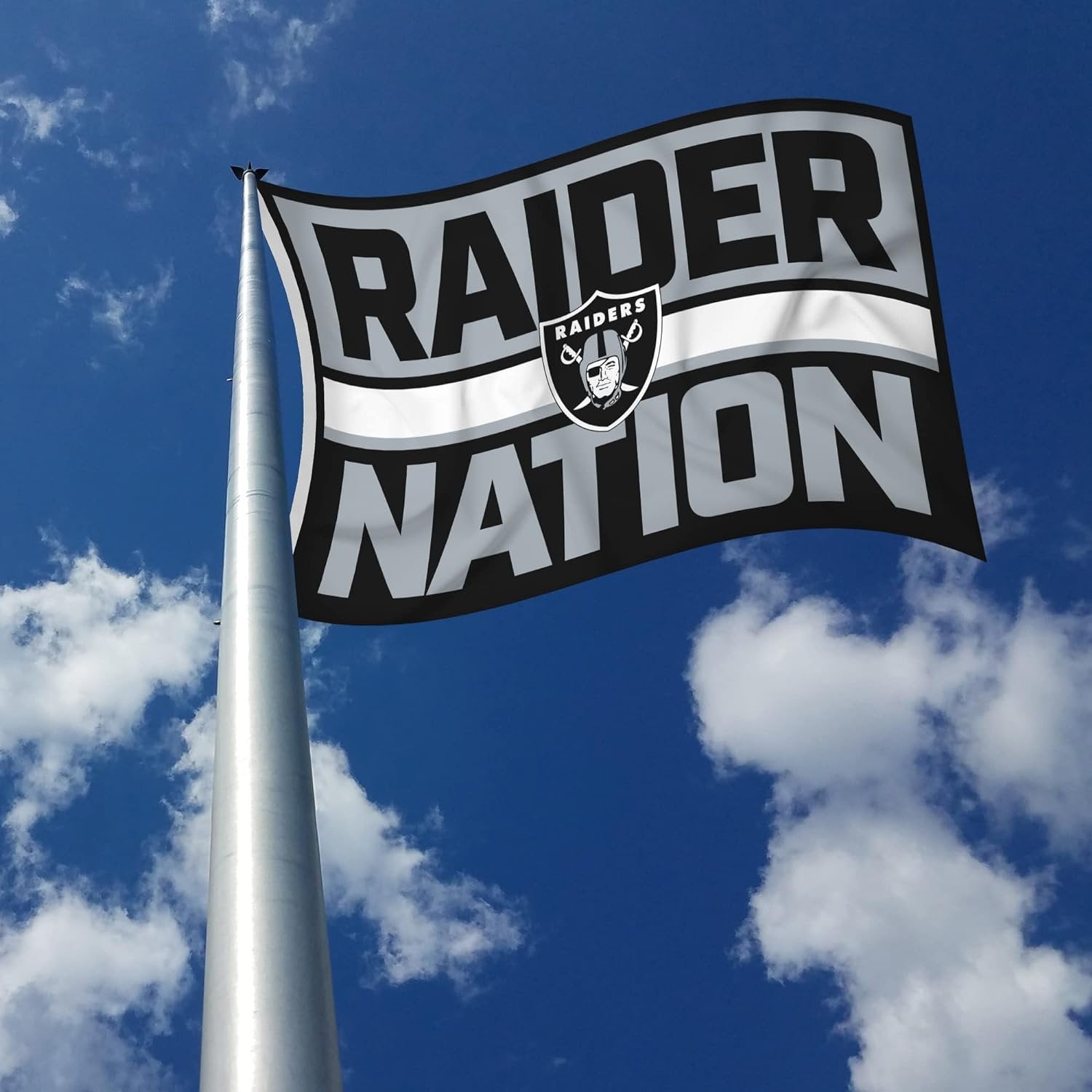 Las Vegas Raiders Premium 3x5 Foot Flag Banner, Bold Design, Metal Grommets, Outdoor Indoor Use, Single Sided 3