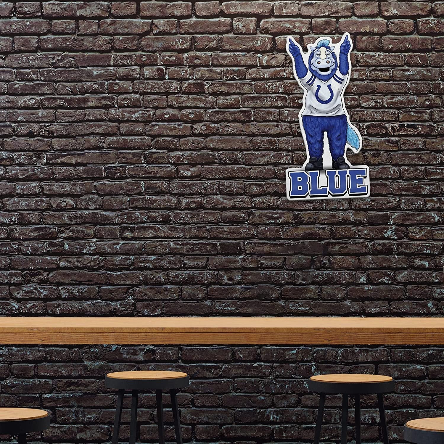 Indianapolis Colts Pennant Mascot Logo 18 Inch Soft Felt 3
