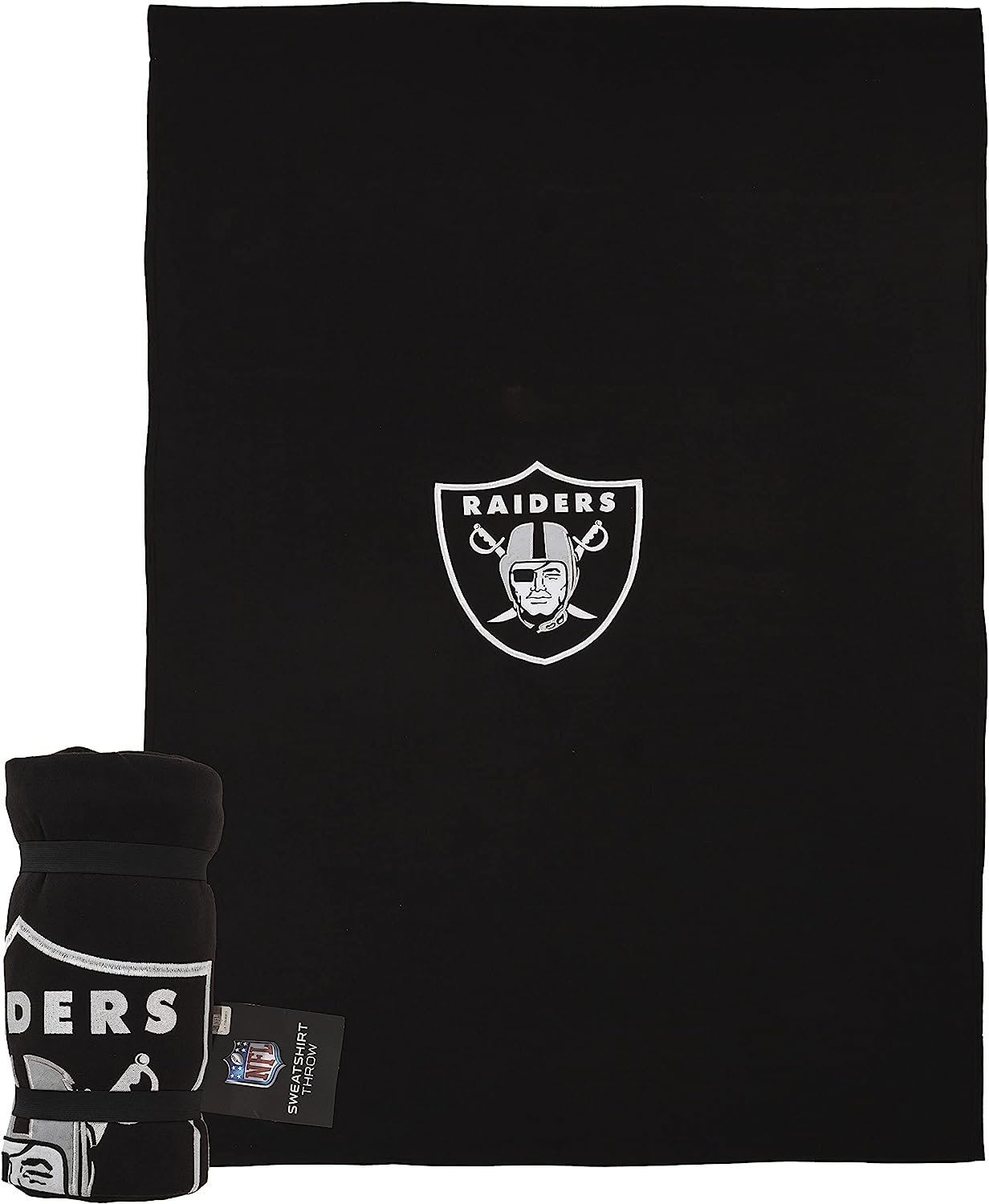 Las Vegas Raiders Throw Blanket, Sweatshirt Design, Embroidered Logo, Dominate Style, 54x84 Inch 2
