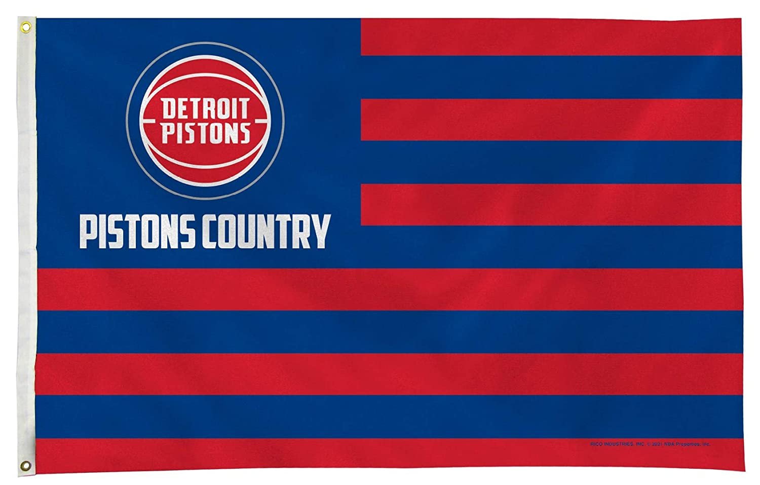 Detroit Pistons Premium 3x5 Feet Flag Banner, Country Design, Metal Grommets, Outdoor Use, Single Sided 1