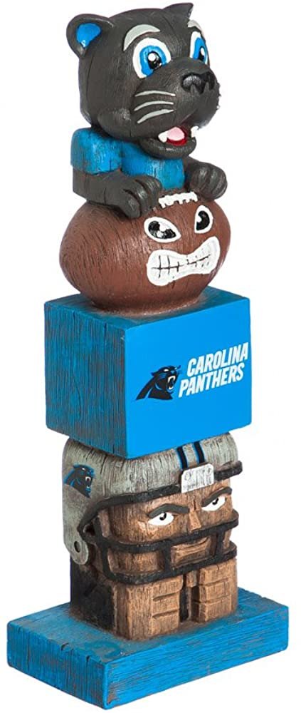 Carolina Panthers 16 Inch Tiki Totem Garden Statue Resin Outdoor Decoration 1