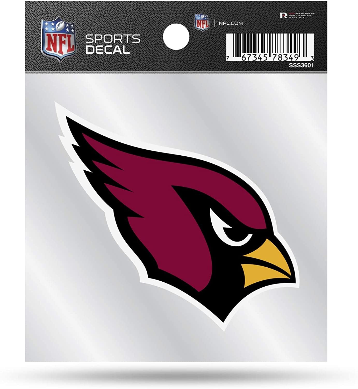 Arizona Cardinals Sticker Decal 4x4 Inch Clear Backing Auto Home 1