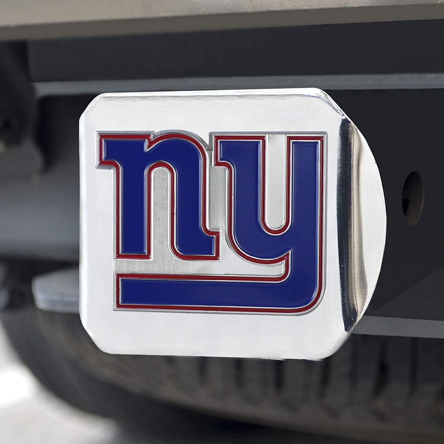 New York Giants Hitch Cover Solid Metal with Raised Color Metal Emblem 2" Square Type III