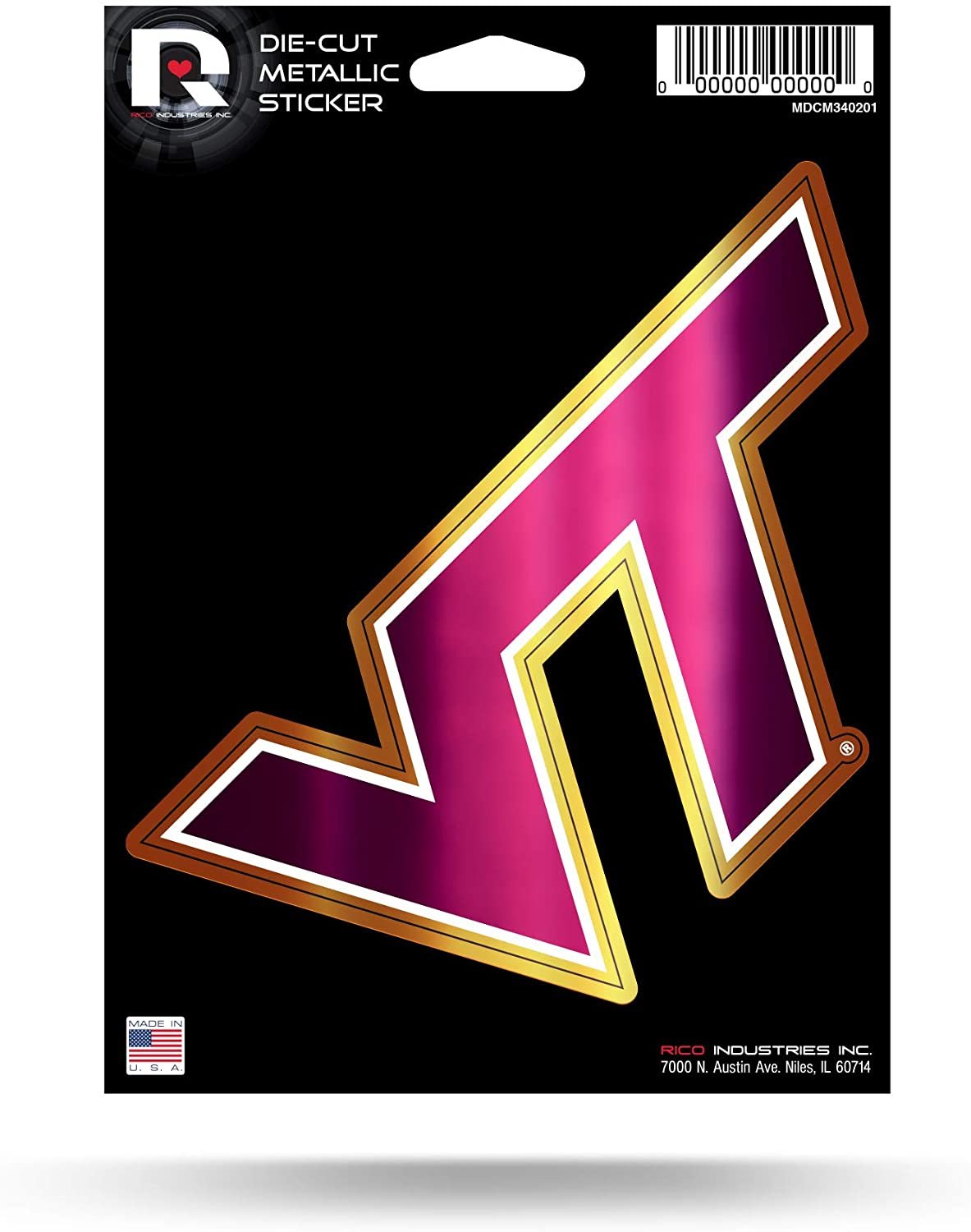 Virginia Tech Hokies 5 Inch Die Cut Shimmer Metallic Decal Sticker Flat Vinyl 1