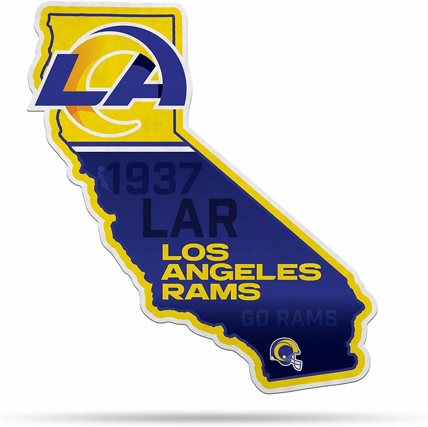 Los Angeles Rams Pennant State Shape 18 Inch Soft Felt 1
