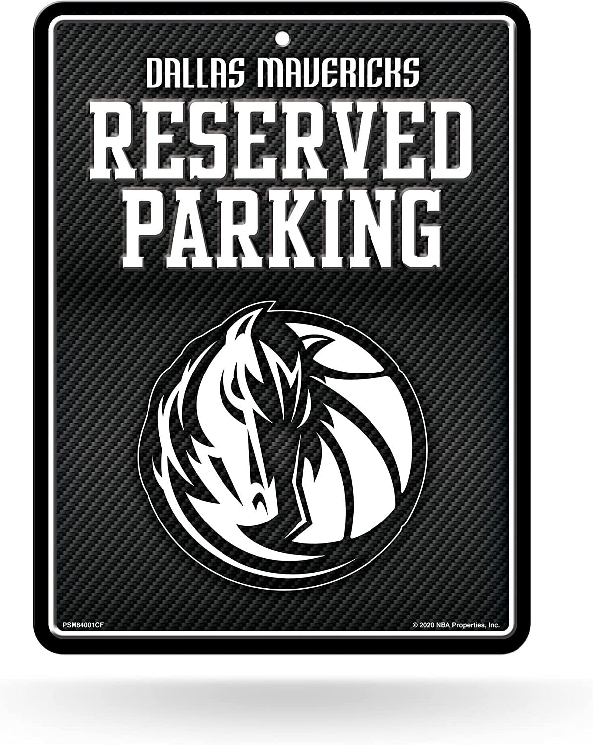 Dallas Mavericks Metal Parking Novelty Wall Sign 8.5 x 11 Inch Carbon Fiber Design 1