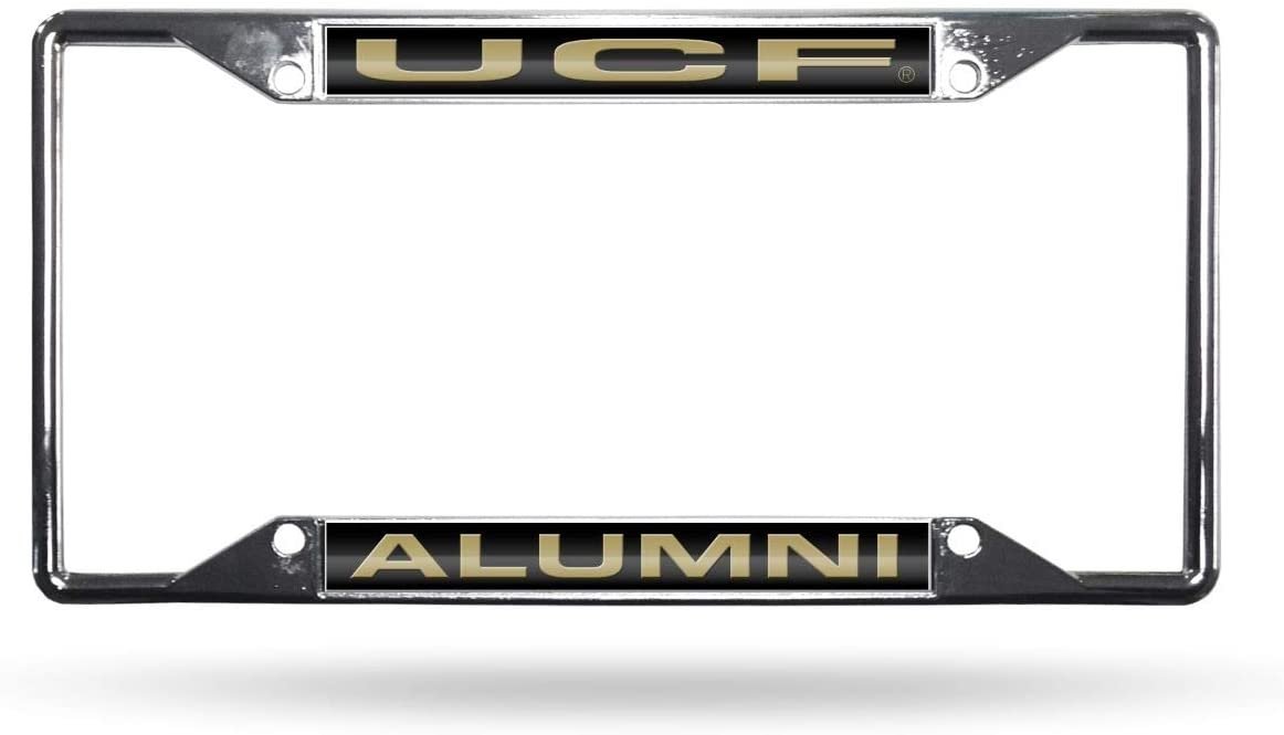 University of Central Florida Alumni Metal License Plate Frame Chrome Tag Cover, EZ Design, 12x6 Inch 1