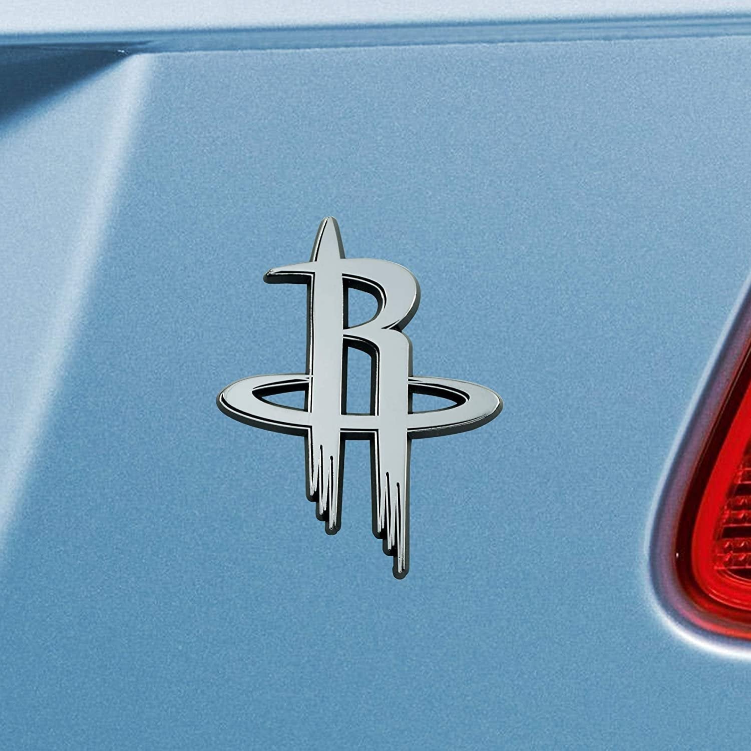 Houston Rockets Solid Metal Raised Auto Emblem Decal Adhesive Backing 2