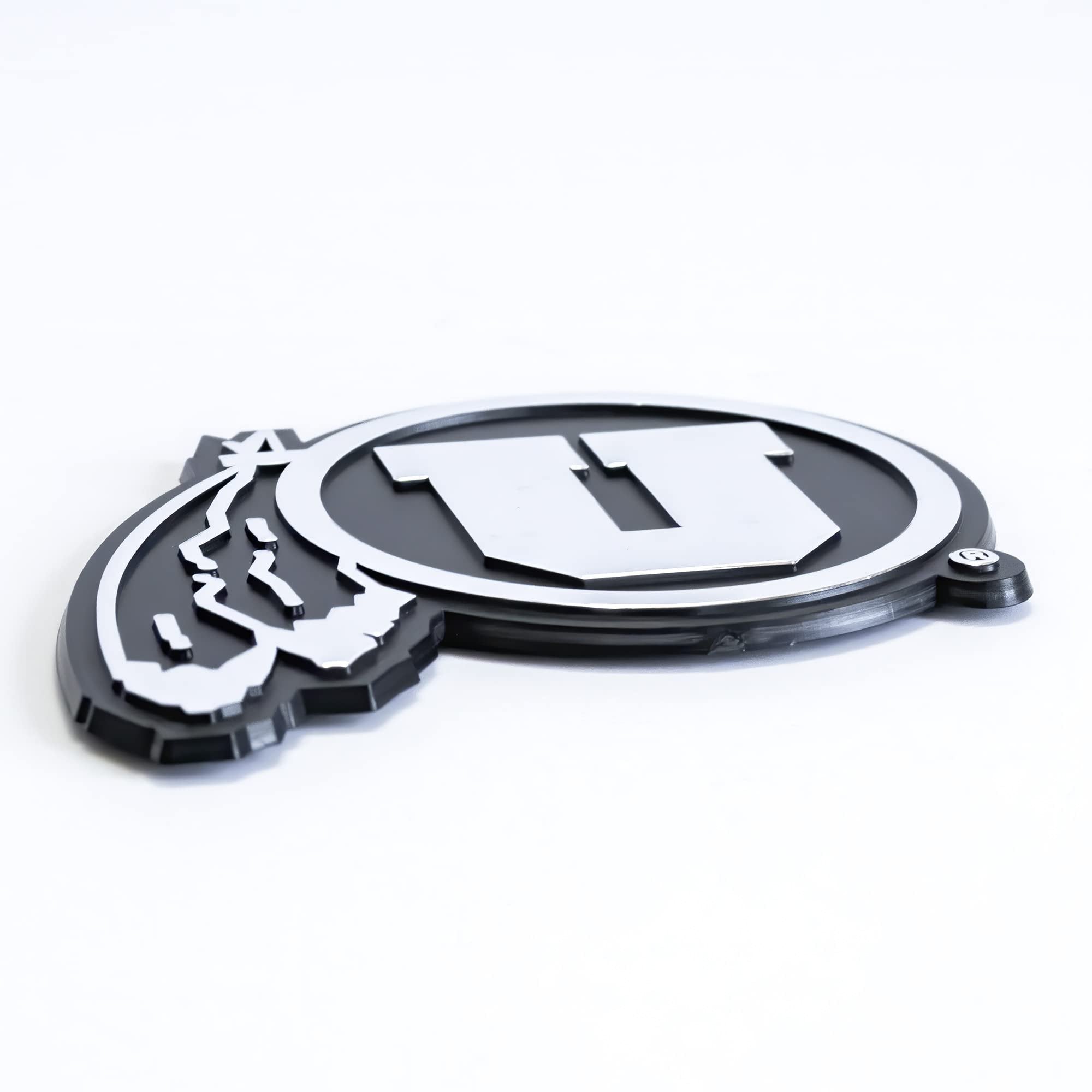 Vegas Golden Knights Auto Emblem, Silver Chrome Color, Raised Molded Plastic, 3.5 Inch, Adhesive Tape Backing 7