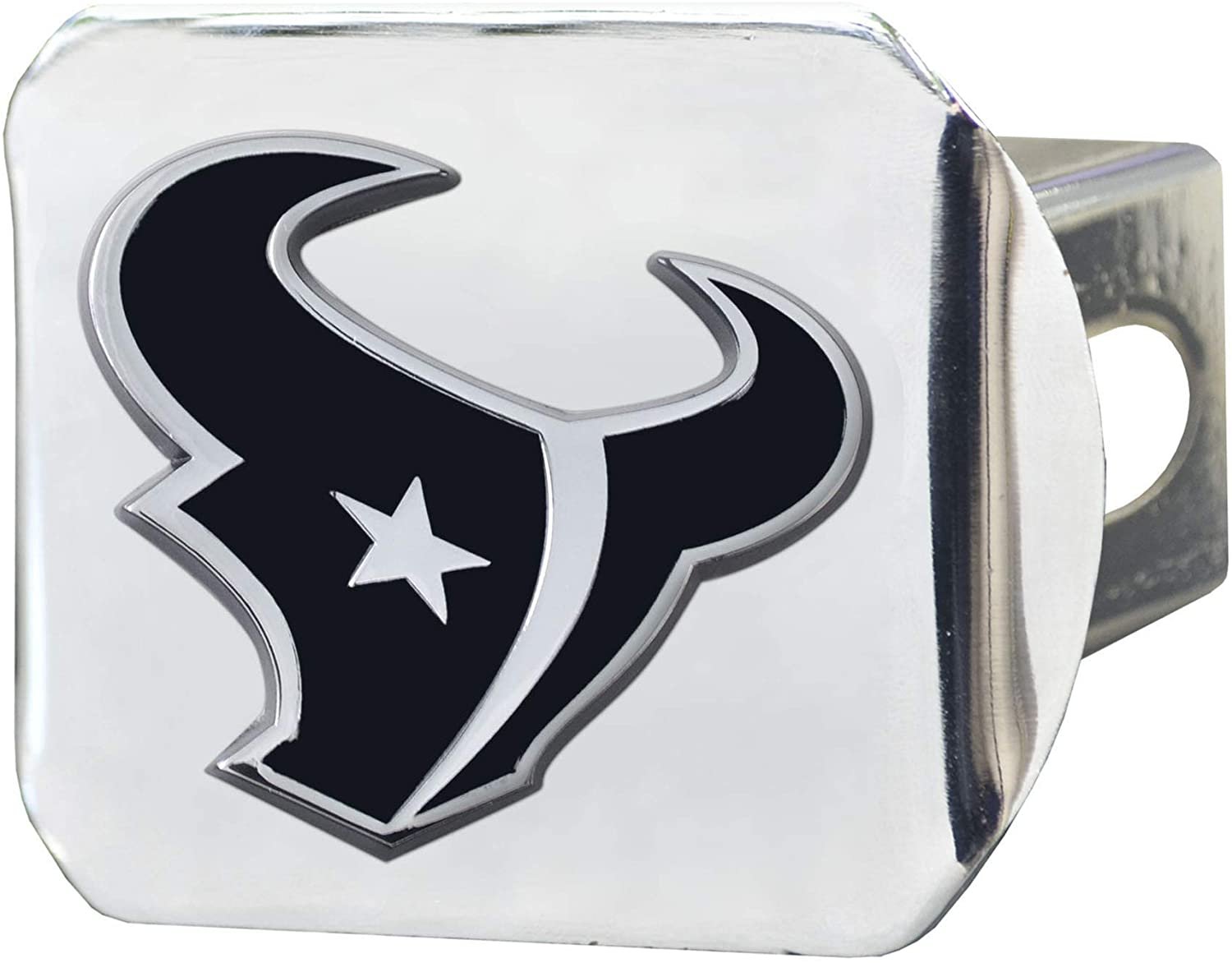 Houston Texans Hitch Cover Solid Metal with Chrome Metal Emblem 2" Square Type III