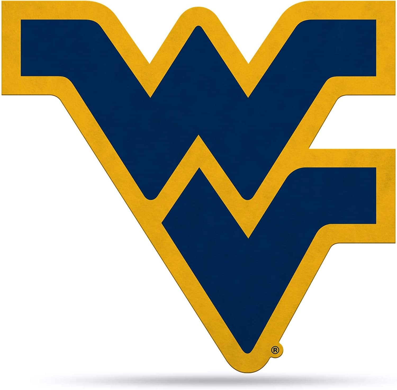 Rico Industries NCAA West Virginia Mountaineers Shape Cut Primary Logo Pennant - Home, Living Room, Bedroom, Mancave Decor - Soft Felt Material - Made