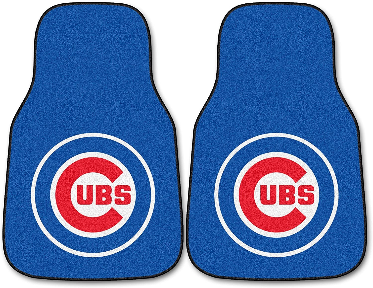 Chicago Cubs Front Floor Mats, Carpet Car Set, 18x27 Inch, Nylon, Set of 2 1
