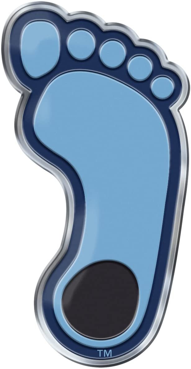 University of North Carolina Tar Heels Premium Aluminum Metal Raised Auto Emblem, Alternate Logo, Color Embossed, Full Adhesive Backing
