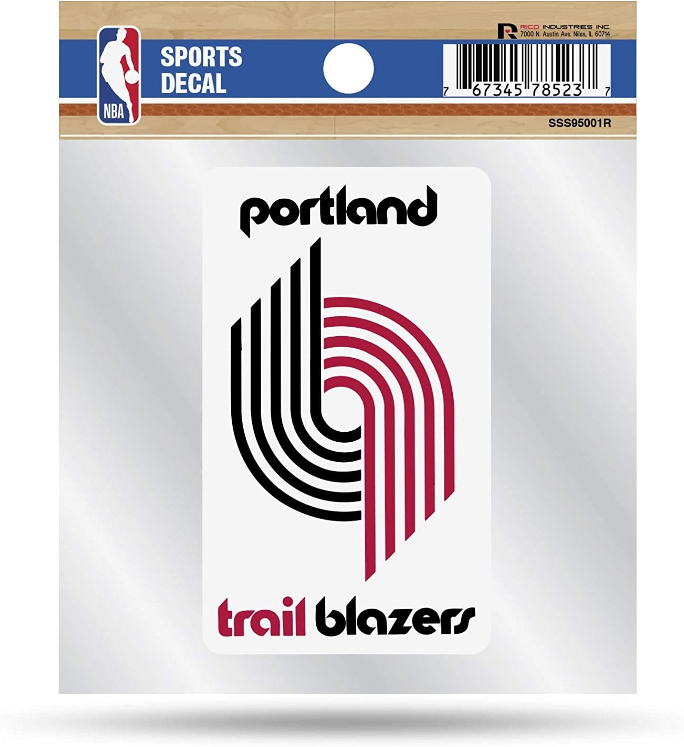 Portland Trail Blazers 4x4 Decal Sticker Retro Logo Clear Backing 1