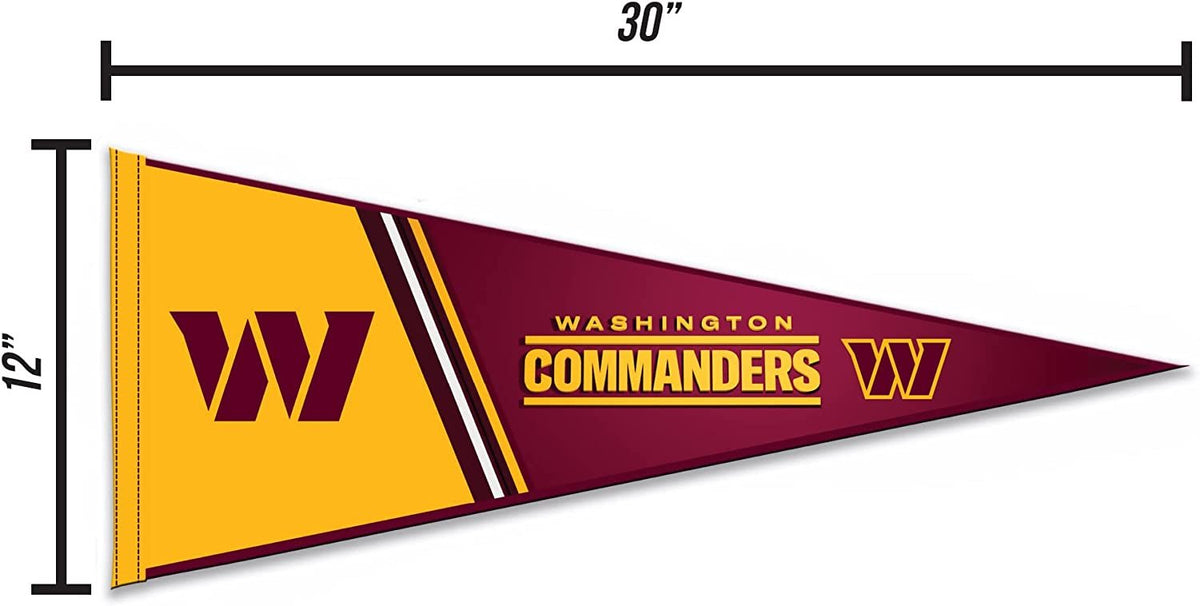 Washington Commanders Soft Felt Pennant 12x30 Inch Primary Logo 5