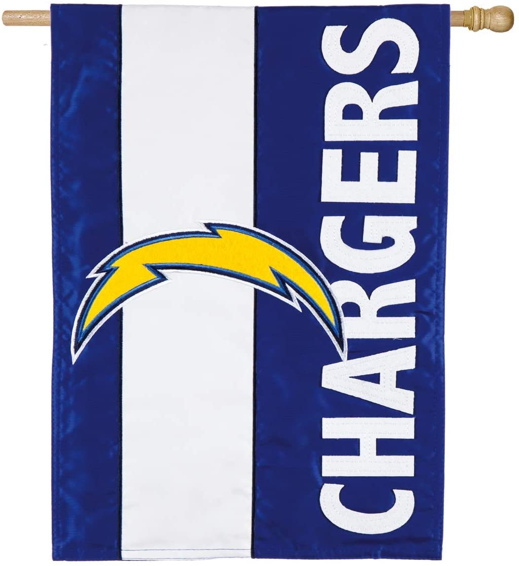 Los Angeles Chargers Banner Flag, Double-Sided Embroidered Applique, 28x44 Inch 1