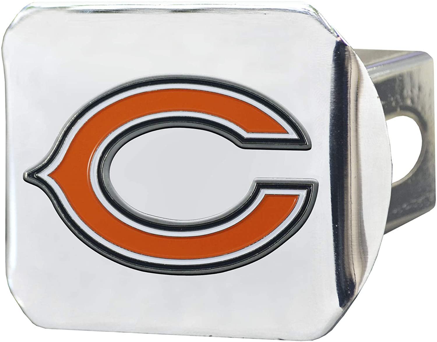 Chicago Bears Hitch Cover Solid Metal with Raised Color Metal Emblem 2" Square Type III