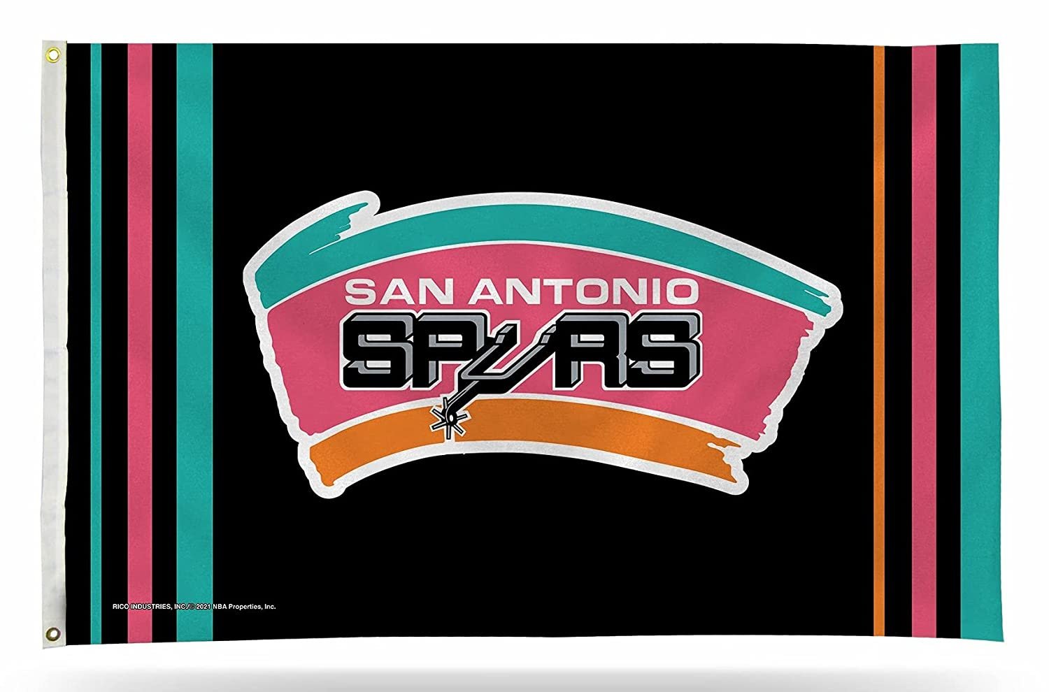 San Antonio Spurs Flag Banner 3x5 Retro Design Premium with Metal Grommets Outdoor House Basketball 1