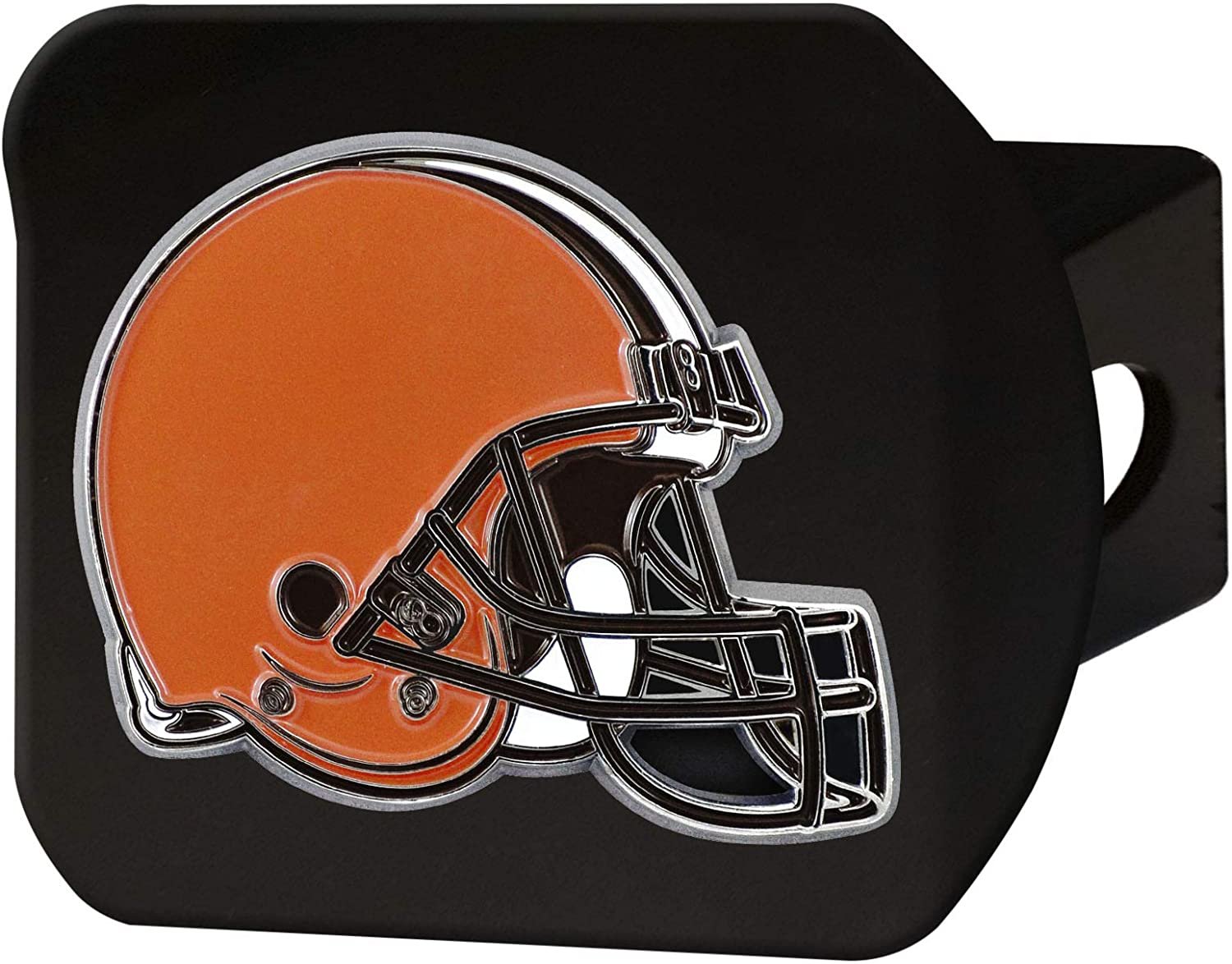 Cleveland Browns Hitch Cover Black Solid Metal with Raised Color Metal Emblem 2" Square Type III